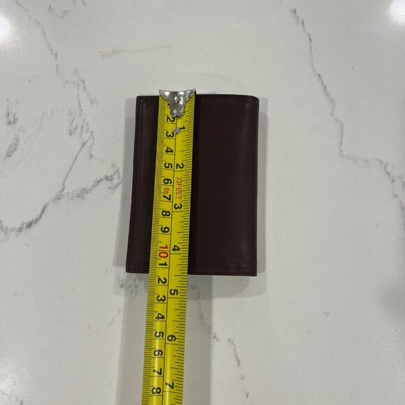 Yves Saint Laurent - Men's Trifold Brown Leather Wallet - Picture 3 of 16